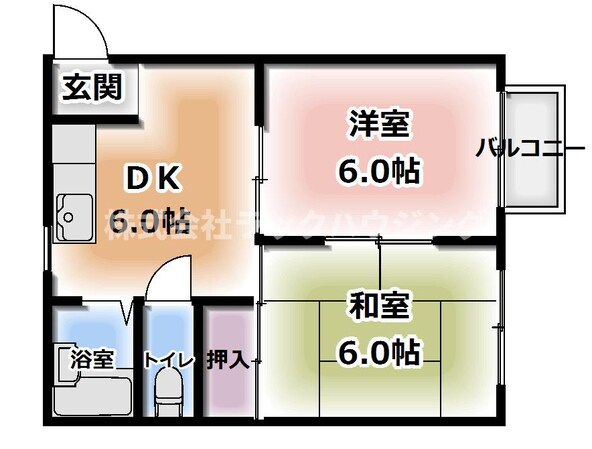 コスモハイツ南の物件間取画像